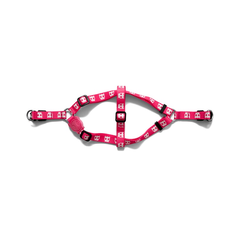 Zee.Dog Pink Skull Step-In Dog Harness