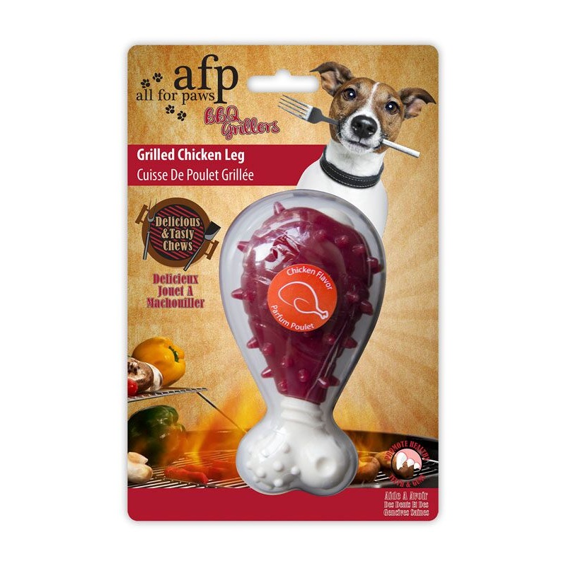 All For Paws Grilled Chicken Leg Chew Dog Toy
