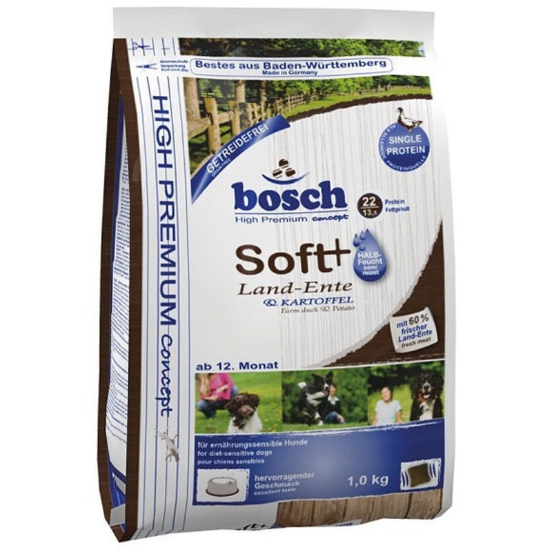 Bosch High Premium Grain Free Soft+ Farm Duck & Potato Dry Dog Food 1kg