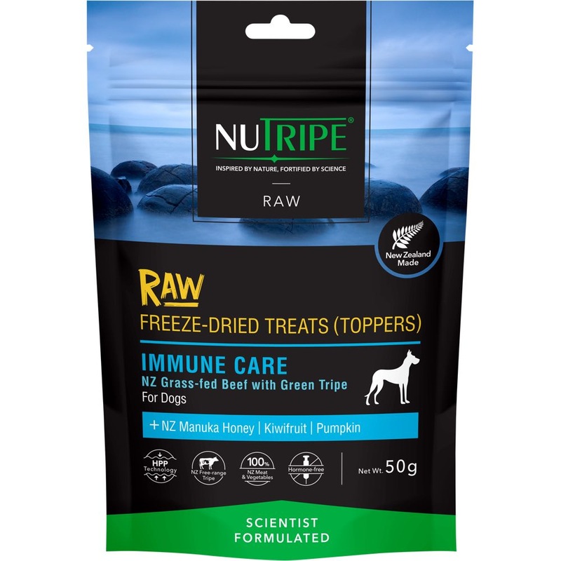 Nutripe Raw Immune Care Beef With Green Tripe Freeze-Dried Dog Treats (Toppers) 50g