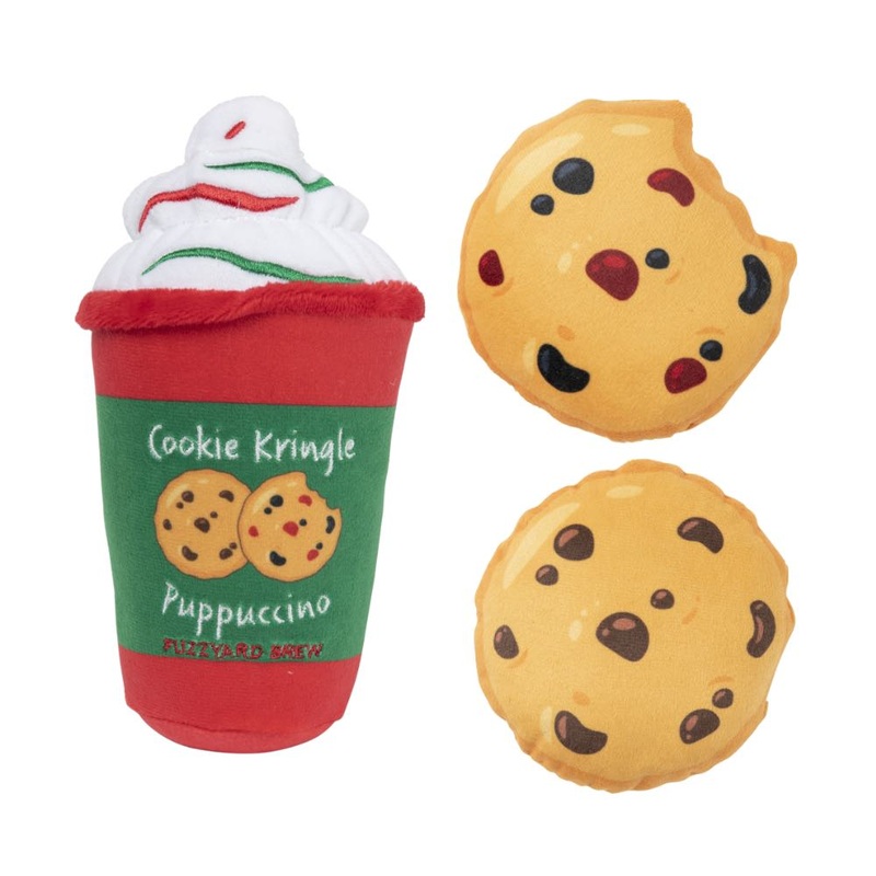 15% OFF: FuzzYard Christmas Puppucino & Cookies Plush Dog Toy (3pcs)