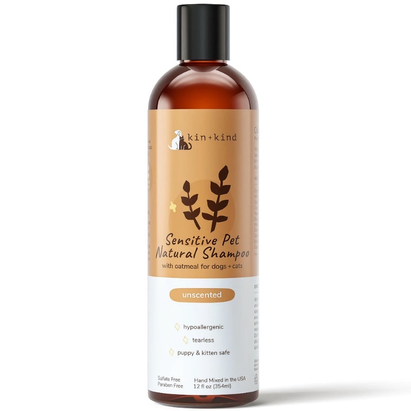 10% OFF: Kin+Kind Oatmeal Unscented Sensitive Pet Natural Dog & Cat Shampoo 12oz