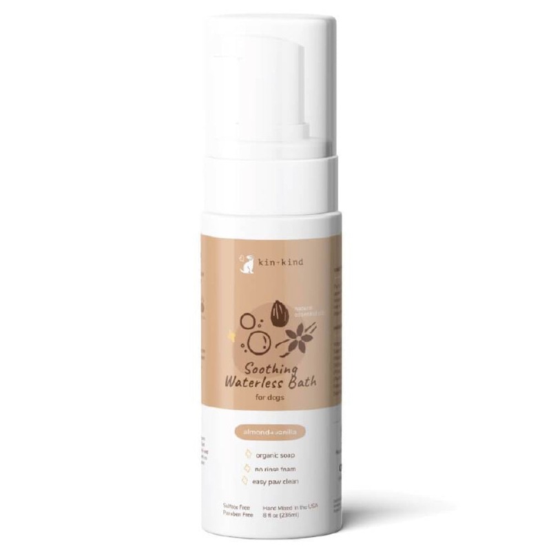 10% OFF: Kin+Kind Soothing Almond Vanilla Waterless Dog Shampoo 8oz