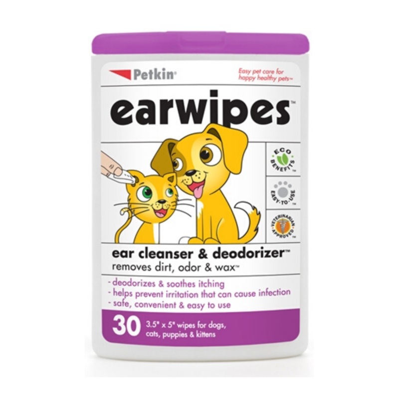 10% OFF: Petkin Ear Wipes For Cats & Dogs 30ct