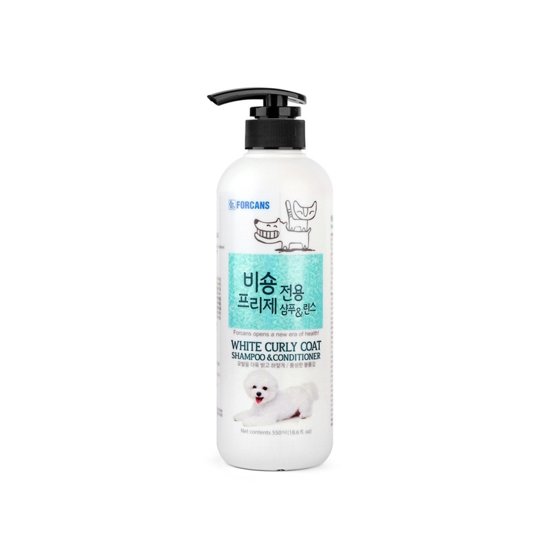 10% OFF: Forbis White Curly Coat Dog Shampoo & Conditioner 550ml