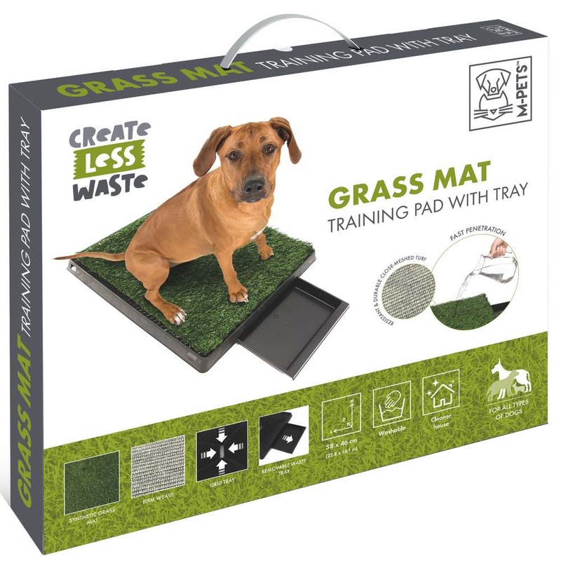 15% OFF: M-Pets Grass Mat Training Pee Pad With Tray For Dogs