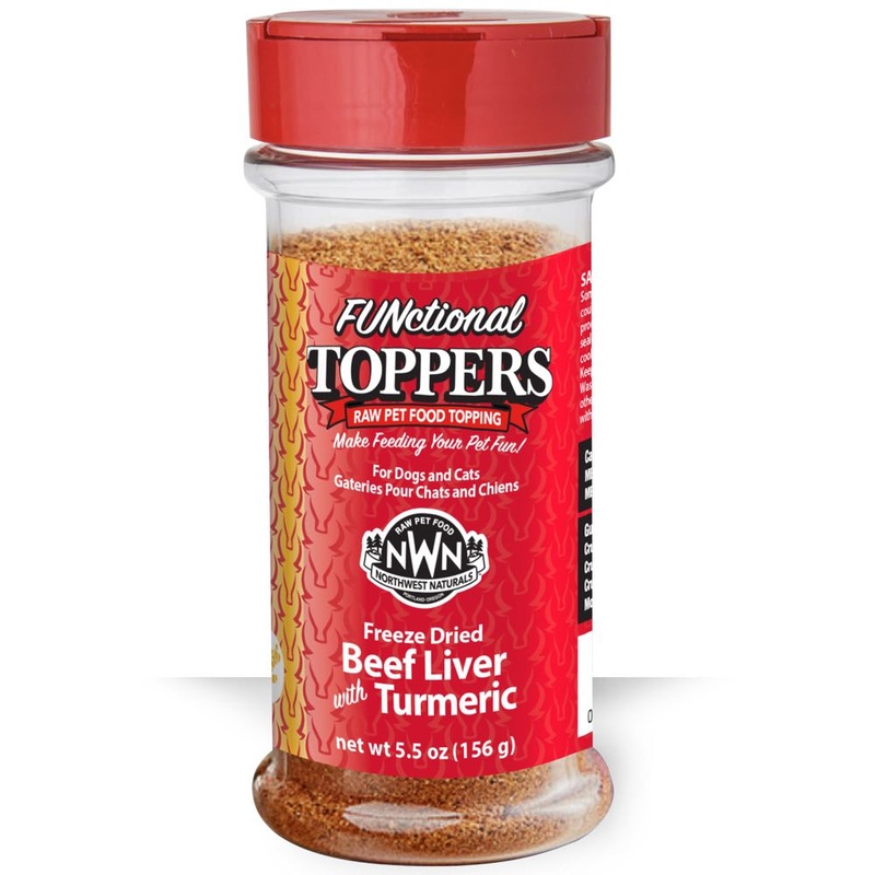 15% OFF: Northwest Naturals Beef Liver With Turmeric Freeze-Dried Functional Toppers For Cats & Dogs 4.5oz