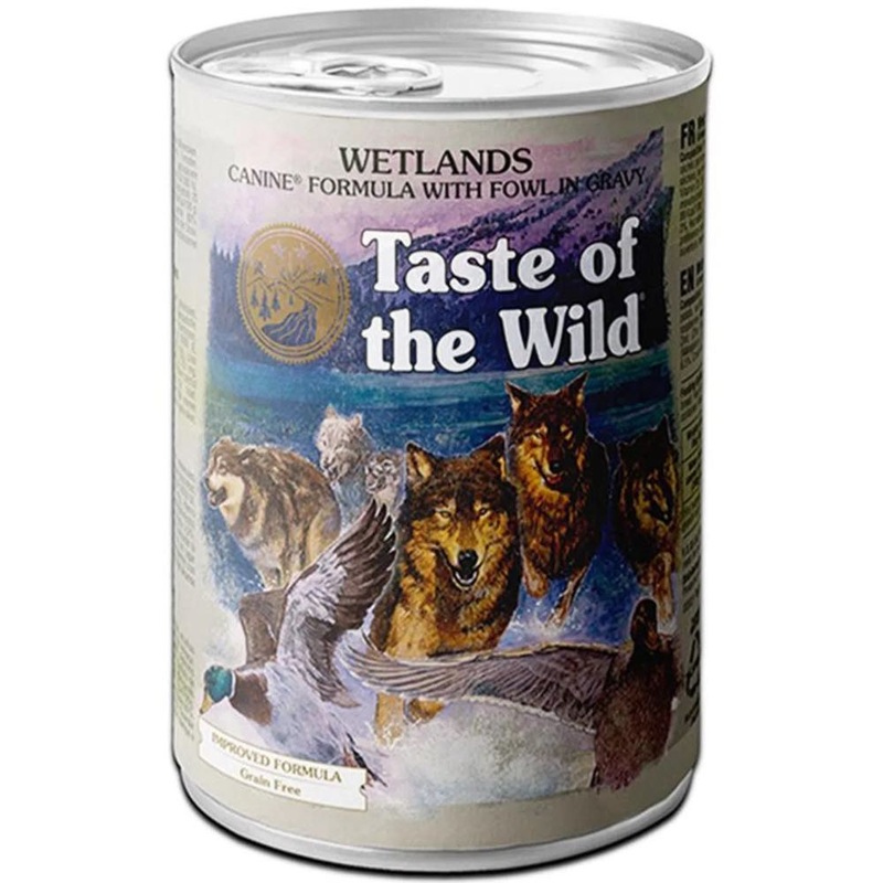 '40% OFF (Exp Oct 25)': Taste Of The Wild Wetlands In Gravy Canned Dog Food 390g
