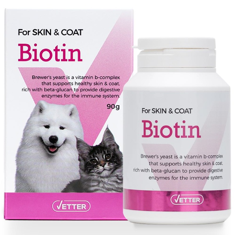 $8 OFF/BUNDLE DEAL (Exp 2Jul25): Vetter Biotin Skin & Coat Health Supplement for Cats & Dogs 90g