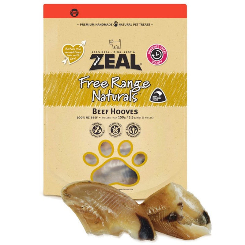 'BUNDLE DEAL': Zeal Free Range Naturals Beef Hooves Grain-Free Dog Chews 150g