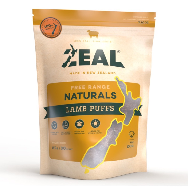 'BUNDLE DEAL': Zeal Free Range Naturals Lamb Puffs Dog Treats 85g