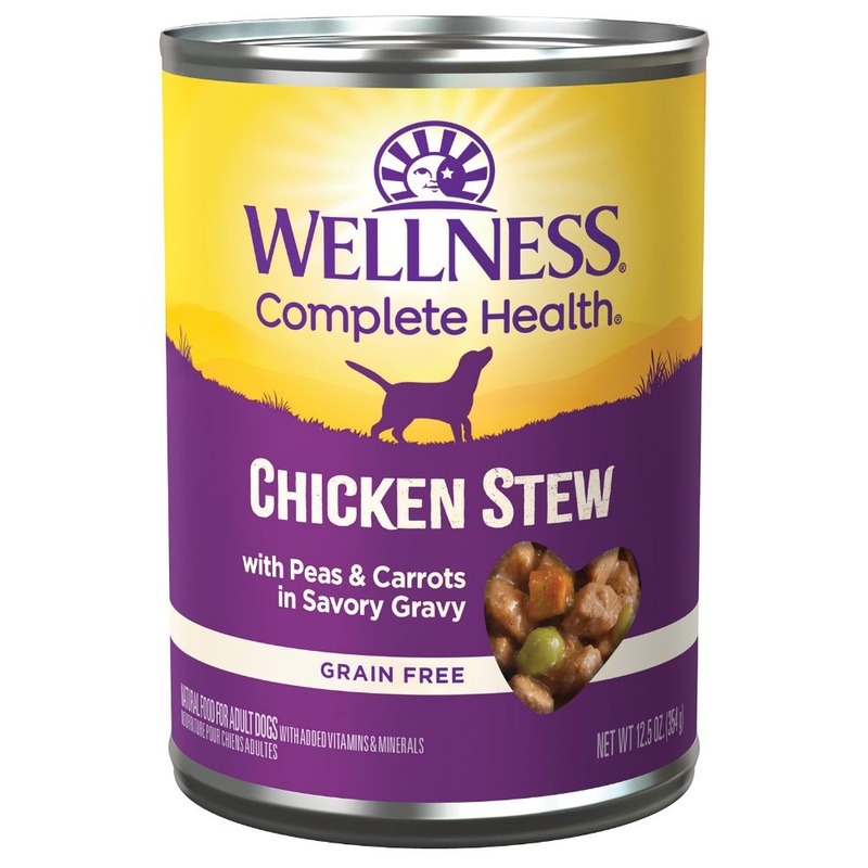 Wellness Complete Health Chicken Stew With Peas & Carrots Grain-Free Canned Dog Food 354g