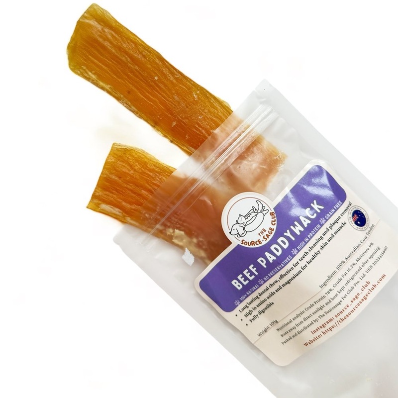The Source-Sage Club Beef Paddywack Grain-Free Dog Chews 100g