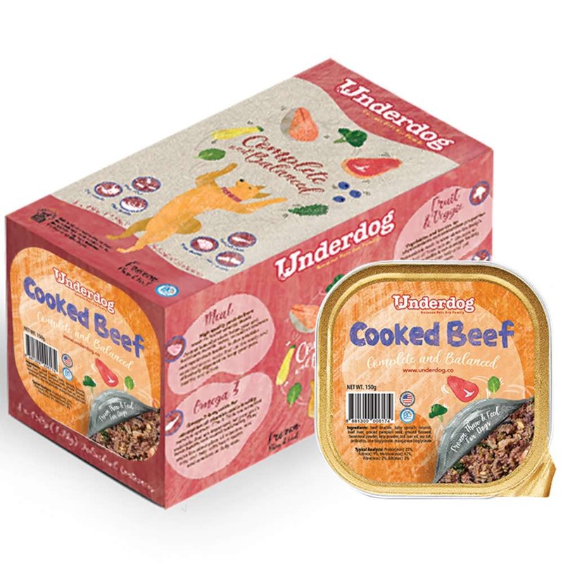 Underdog Cooked Beef Complete & Balanced Frozen Dog Food 1.2kg