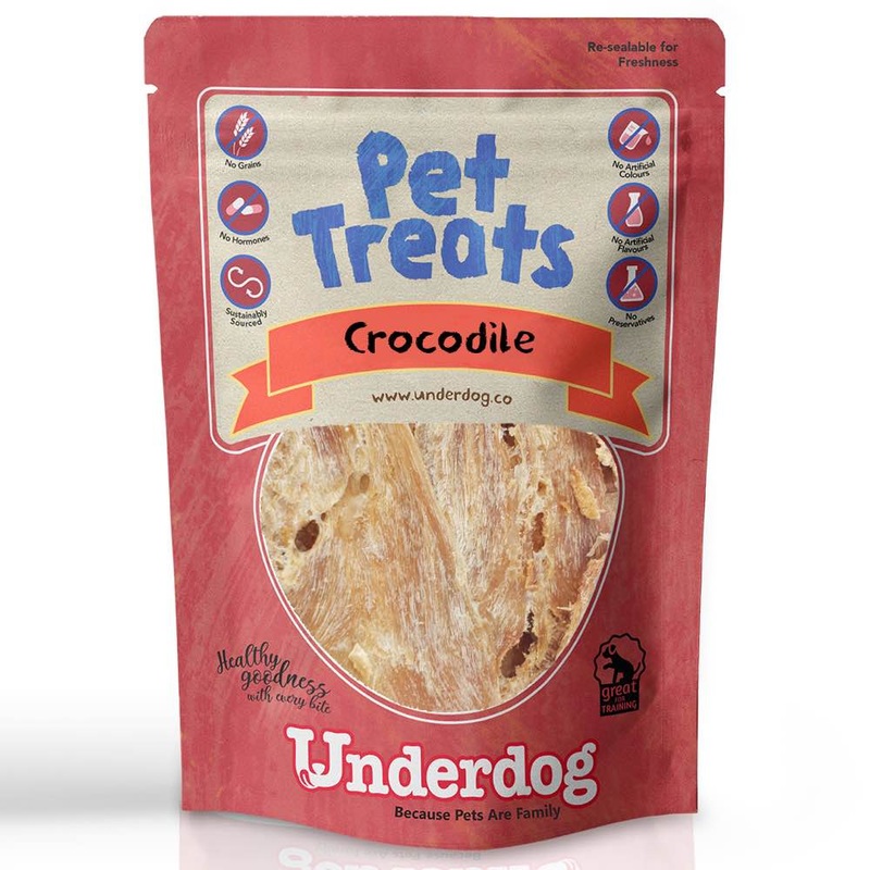 Underdog Crocodile Air Dried Dog Treats 60g
