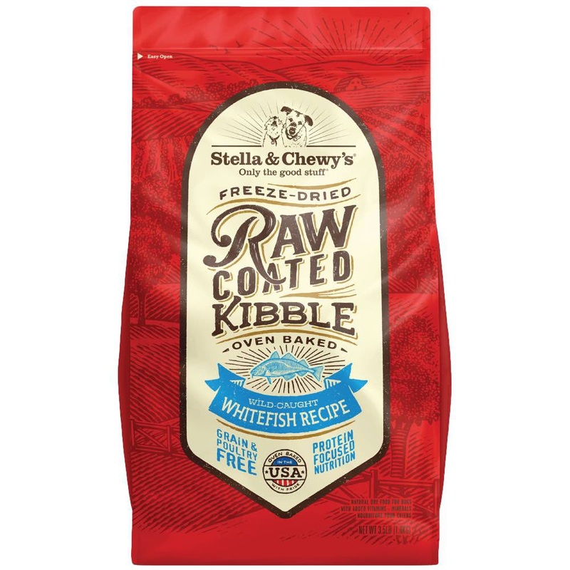 Stella & Chewy's Freeze-Dried Raw Coated Kibble Whitefish Grain-Free Dry Dog Food