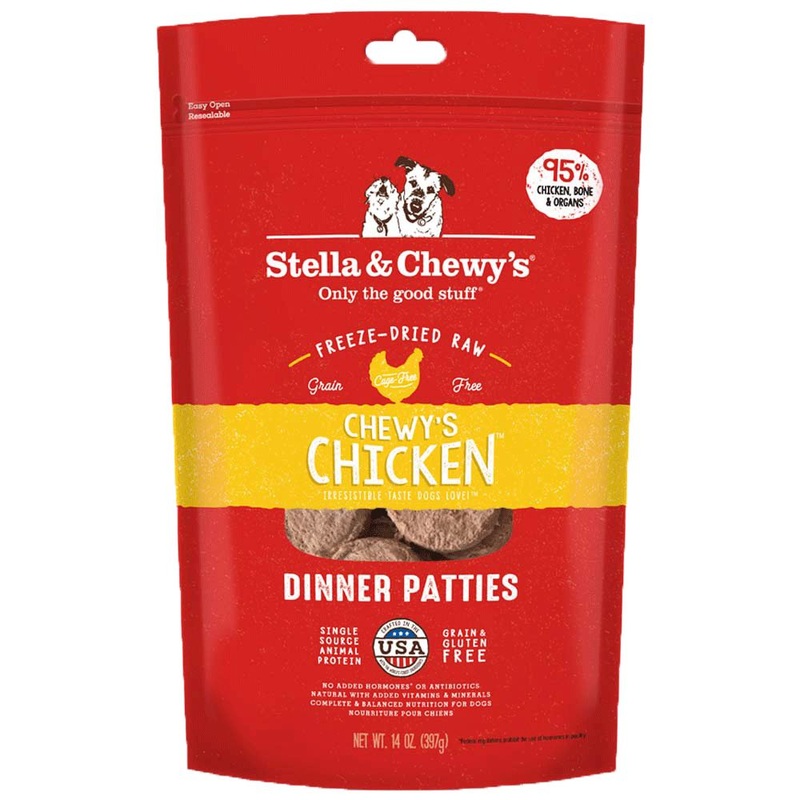 Stella & Chewys Chewys Chicken Dinner Patties Grain-Free Freeze-Dried Raw Dog Food
