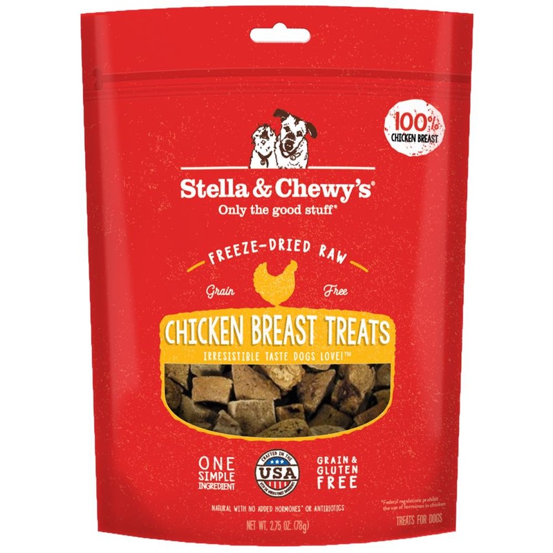 Stella & Chewys Chicken Breast Single Ingredient Grain-Free Freeze-Dried Dog Treats 2.75oz