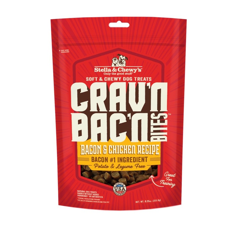 Stella & Chewys Crav'n Bac'n Bites Bacon & Chicken Dog Treats 8.25oz