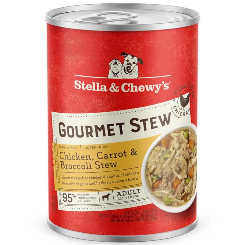 Stella & Chewys Gourmet Chicken, Carrot & Broccoli Stew Grain-Free Canned Dog Food 12.5oz