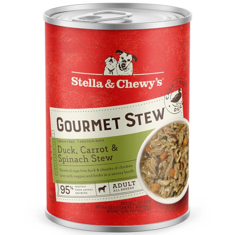 Stella & Chewys Gourmet Duck, Carrot & Spinach Stew Grain-Free Canned Dog Food 12.5oz