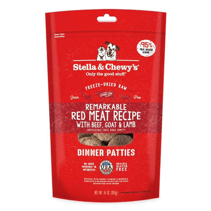 Stella & Chewys Remarkable Red Meat Dinner Patties Grain-Free Freeze-Dried Raw Dog Food