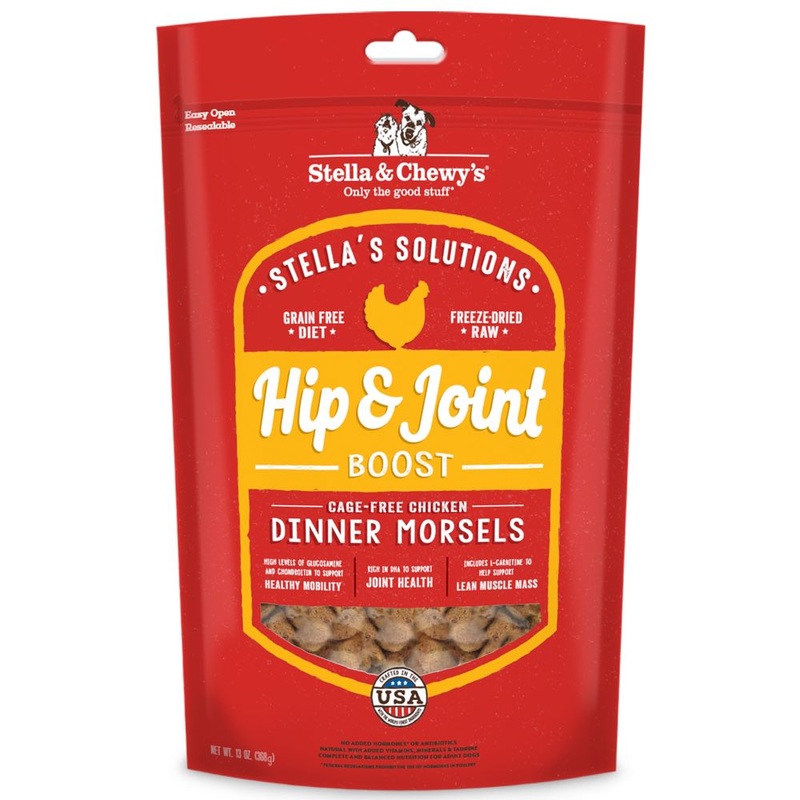 Stella & Chewys Stellas Solutions Hip & Joint Boost Chicken Grain-Free Freeze-Dried Raw Dog Food