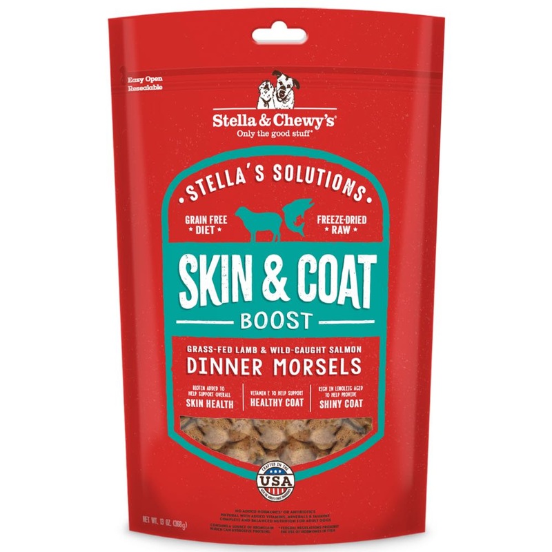 Stella & Chewys Stellas Solutions Skin & Coat Boost Lamb & Salmon Grain-Free Freeze-Dried Raw Dog Food