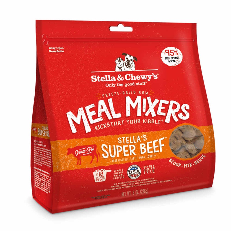 Stella & Chewys Stellas Super Beef Meal Mixers Grain-Free Freeze-Dried Raw Dog Food