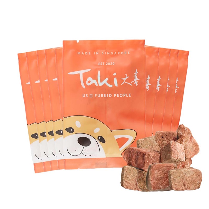 Taki Beef Liver Freeze-Dried Treats For Cats & Dogs (10 Packets) 100g