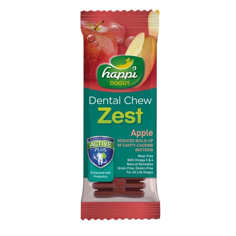 10 FOR $12: Happi Skippi (Doggy) Zest Apple 4 Inch Dental Dog Chew 25g