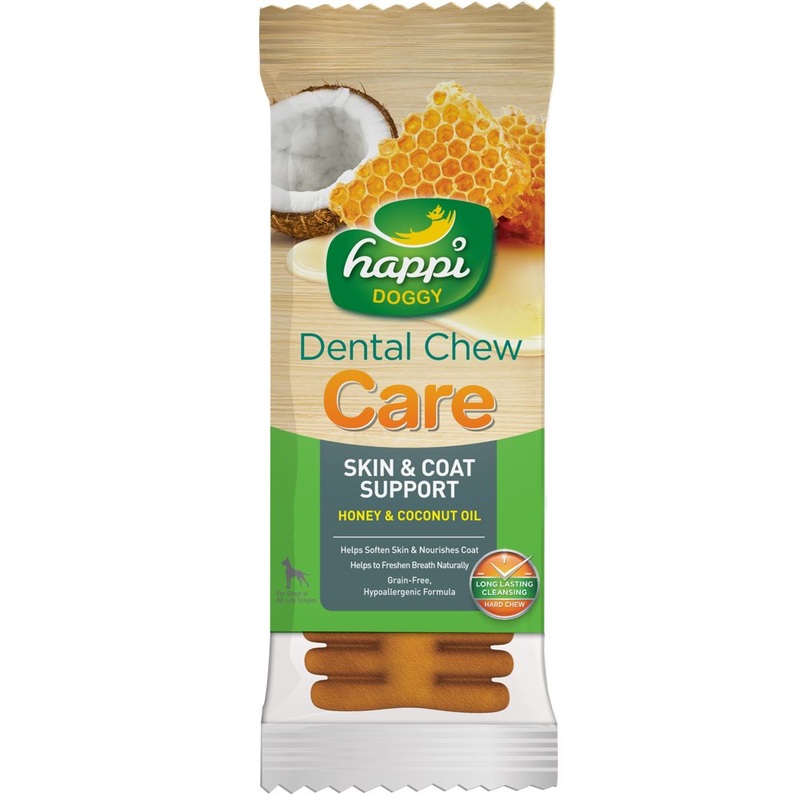10 FOR $15: Happi Skippi (Doggy) Dental Chew Care Honey & Coconut Oil Skin & Coat Support 25g