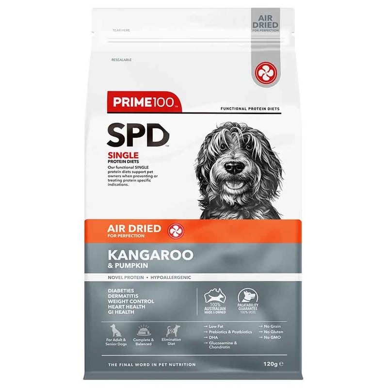 'BUNDLE DEAL': Prime100 SPD Kangaroo & Pumpkin Air Dried Dog Food 120g