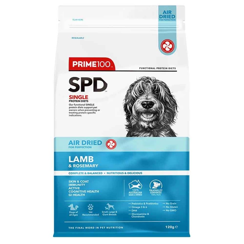 'BUNDLE DEAL': Prime100 SPD Lamb & Rosemary Air Dried Dog Food 120g