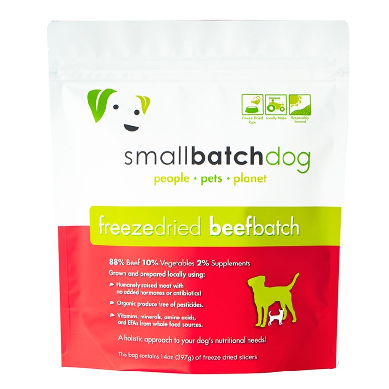 'BUNDLE DEAL': Smallbatch Beef Batch Sliders Freeze Dried Dog Food 14oz