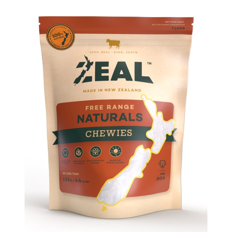 'BUNDLE DEAL': Zeal Free Range Naturals Veal Chewies Dog Treats 125g