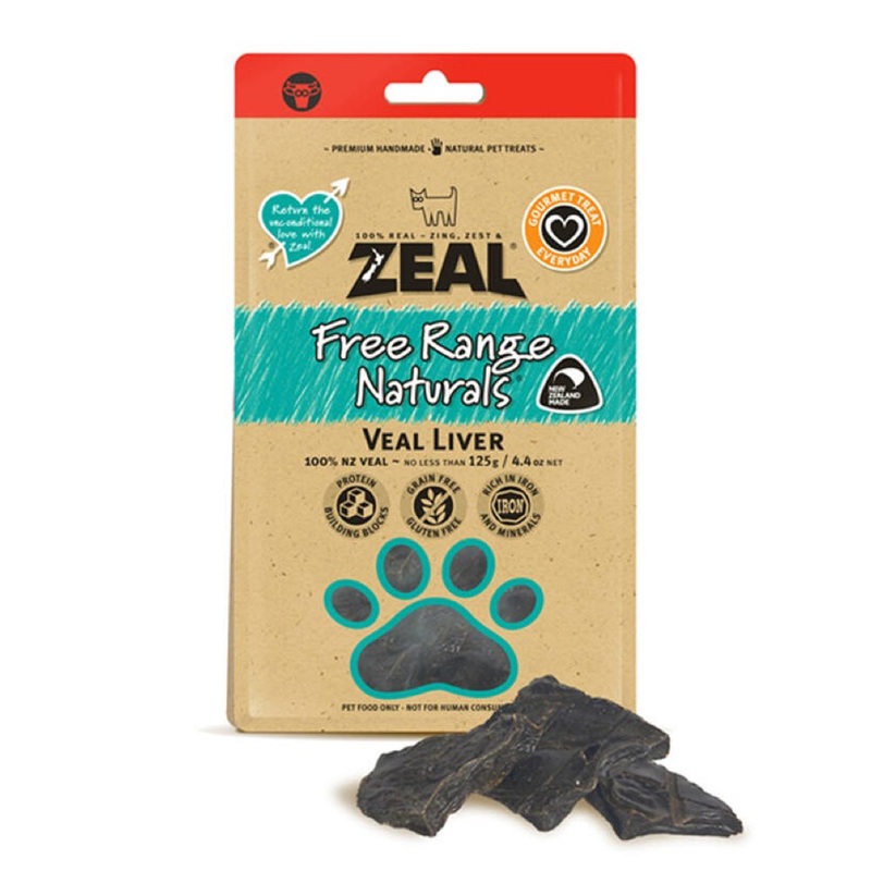 'BUNDLE DEAL': Zeal Free Range Naturals Veal Liver Dog Treats 125g