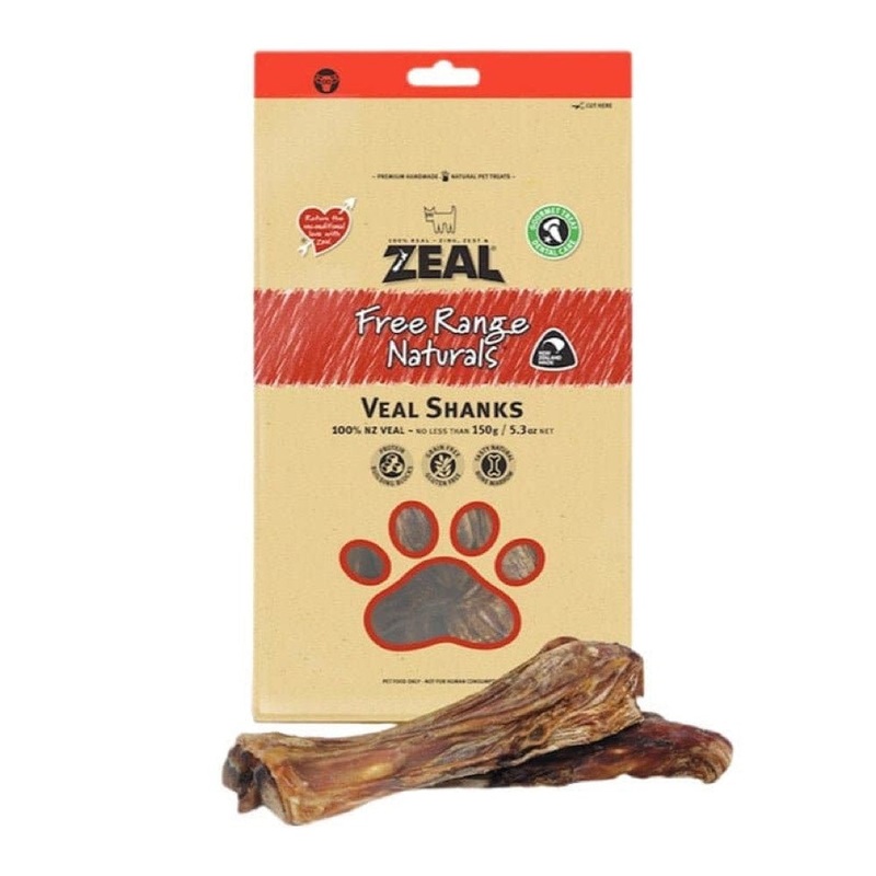 'BUNDLE DEAL': Zeal Free Range Naturals Veal Shanks Dog Treats 150g