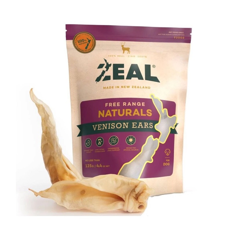 'BUNDLE DEAL': Zeal Free Range Naturals Venison Ears Dog Treats 125g