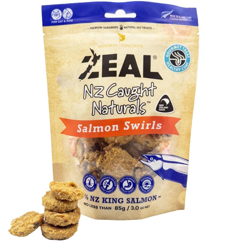 'BUNDLE DEAL': Zeal Wild Caught Naturals Salmon Swirls Grain-Free Treats For Cats & Dogs 85g
