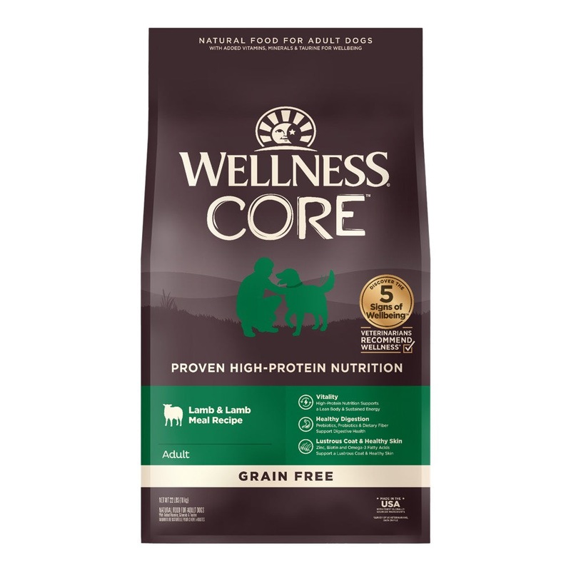 'FREE FD TREATS': Wellness CORE Grain-Free Lamb Dry Dog Food