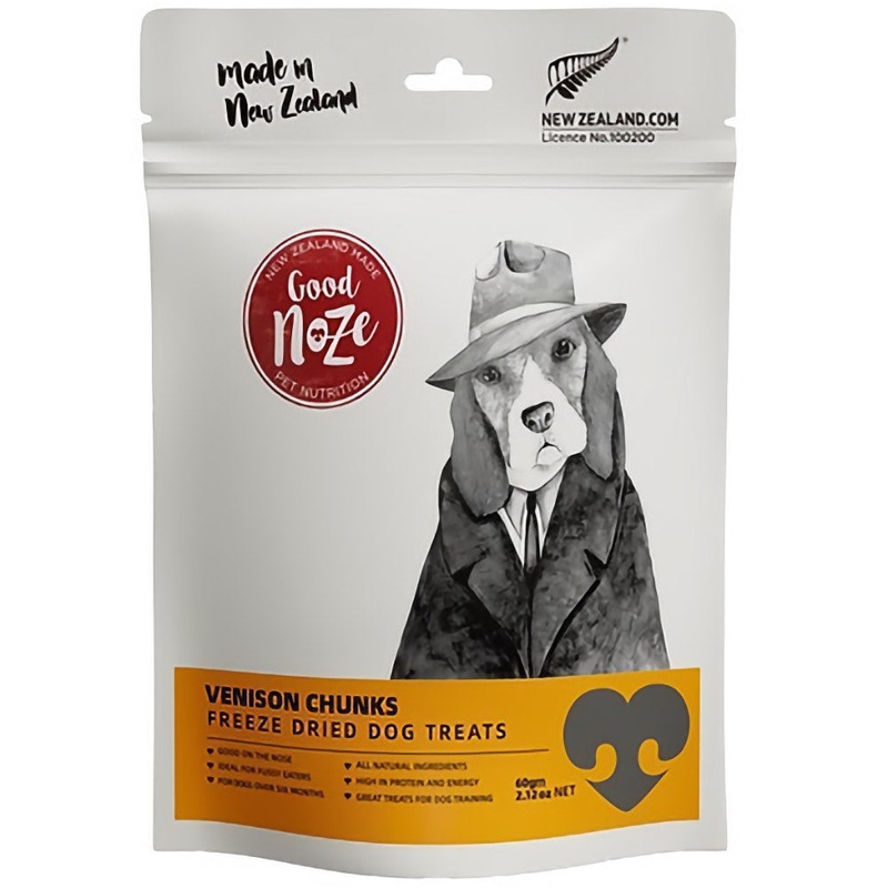 Good Noze Venison Chunks Freeze Dried Dog Treats 60g