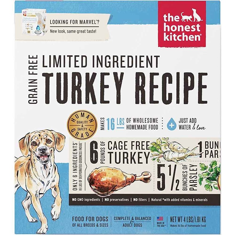 '$100 OFF 10lb (Exp 31Aug25)+FREE GIFTS': The Honest Kitchen Marvel Limited Ingredient Turkey Recipe Dehydrated Dog Food
