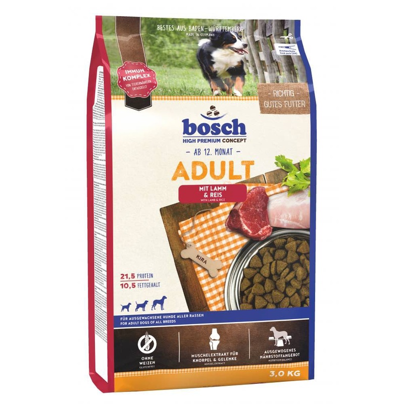 '15% OFF 3kg(Exp12Oct25) + FREE FD TREATS': Bosch High Premium Adult Lamb & Rice Dry Dog Food