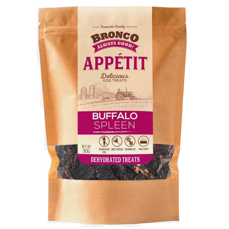 $4 OFF: Bronco Appetit Buffalo Spleen Dehydrated Dog Treats 90g