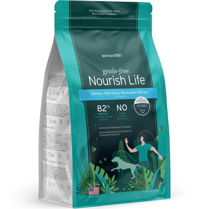 '70% OFF 0.6lb (Exp 25May25)': Nurture Pro Nourish Life Salmon, Herring, & Menhaden Recipe Grain-Free Puppy Dry Dog Food