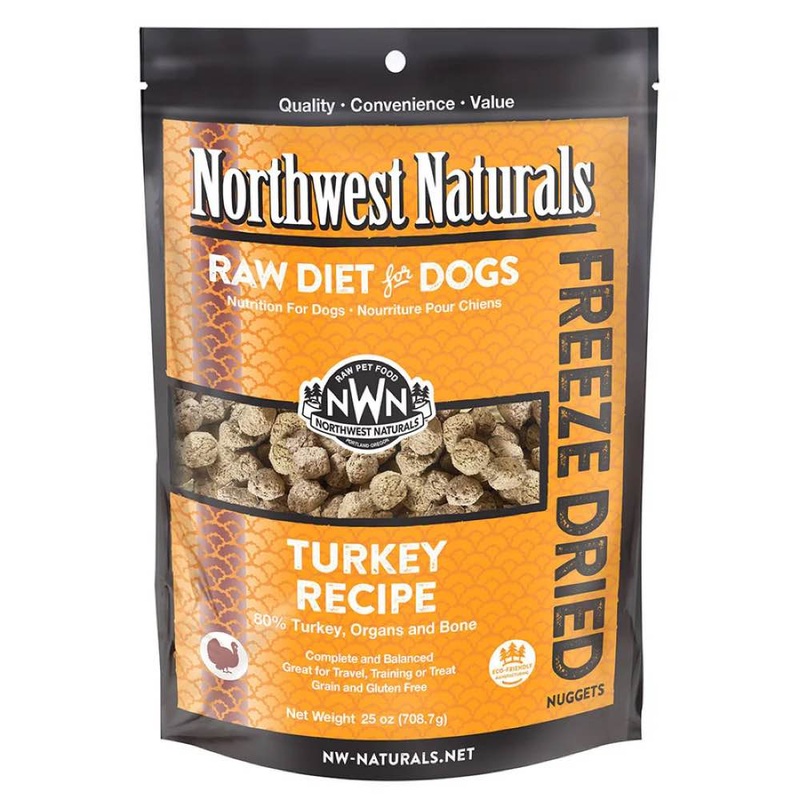 'BUNDLE DEAL': Northwest Naturals Turkey Freeze Dried Raw Diet Dog Food