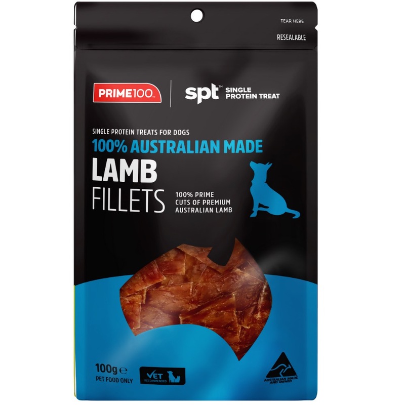 'BUNDLE DEAL': Prime100 Single Protein Lamb Fillets Air Dried Dog Treats 100g