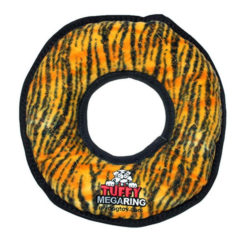 Tuffy Mega Ring Extremely Dog Toy Orange 2 In X 13 In X 13 in