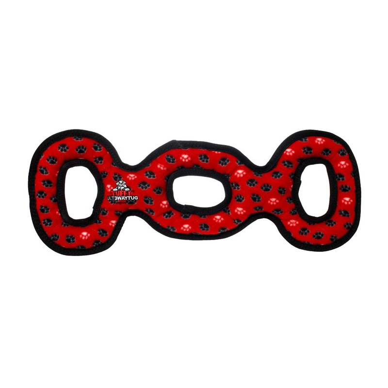 Tuffy Ult 3way Tug Paw Red